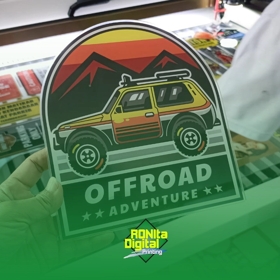 Cetak Diecut Acrylic 2 MM Ukuran A4 & A3