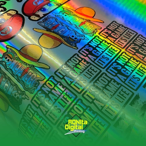 Stiker Hologram Maxdecal UV Gell CMYK